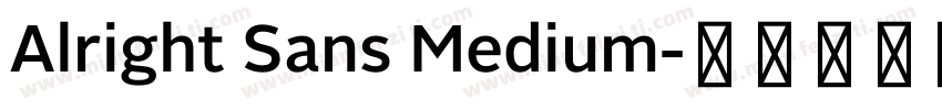 Alright Sans Medium字体转换